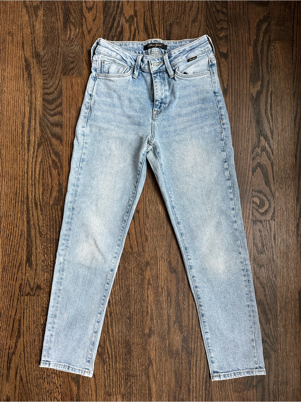 Mavi Gold Mykonos High Rise Slim Boyfriend Jeans Light Wash Womens 24 26